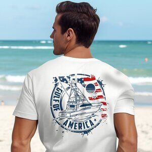 Gulf Of America Offshore Fishing Boat T-shirt